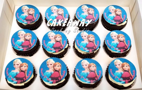 卡通食用打印 Frozen Elsa & Anna Cupcakes