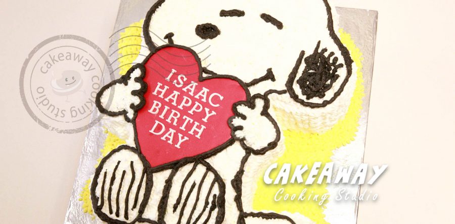 史諾比Snoopy忌廉蛋糕 (愛心版）