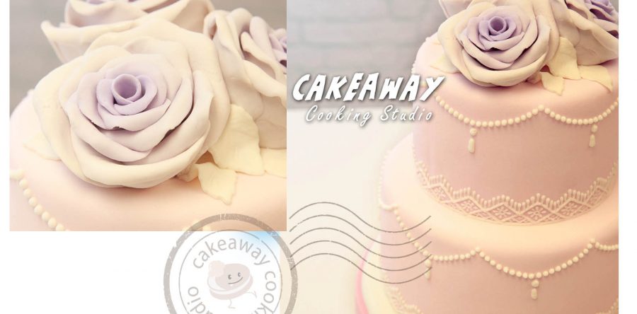 兩層結婚蛋糕 (大玫瑰)