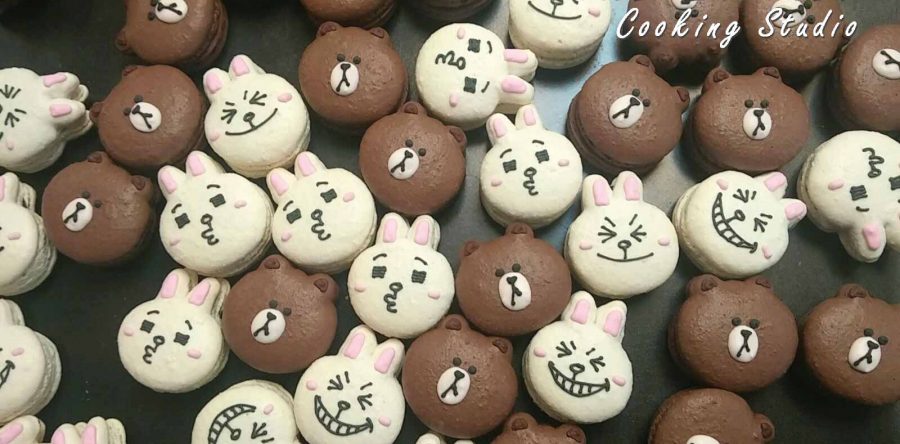 LINE cony brown 馬卡龍