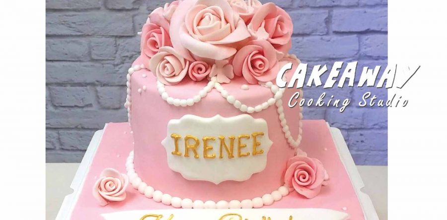 優雅玫瑰糖花蛋糕