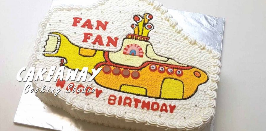 The Beatles Yellow Submarine Cream Cake