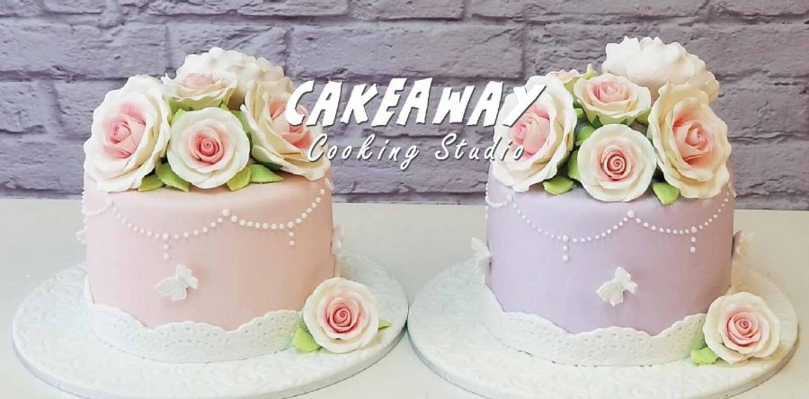 單層結婚蛋糕 (玫瑰及牡丹)