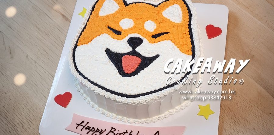 可愛柴犬忌廉蛋糕