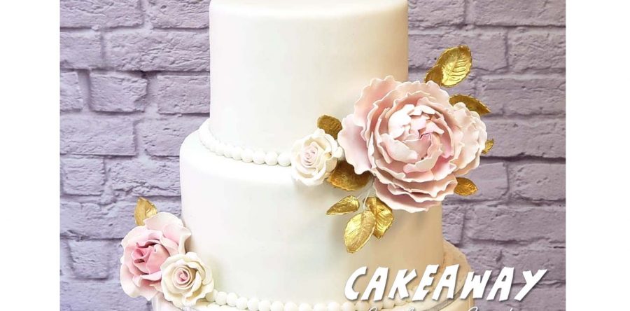 金綴牡丹結婚蛋糕（雙層）