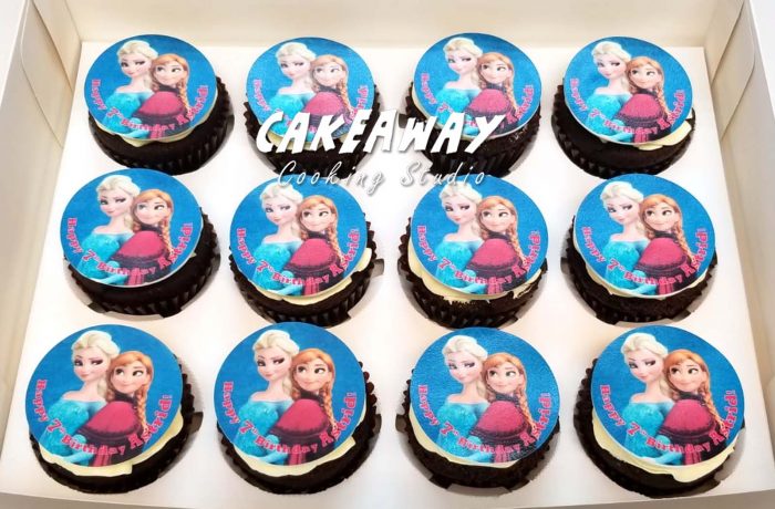 卡通食用打印 Frozen Elsa & Anna Cupcakes