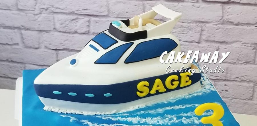 遊艇糖藝蛋糕