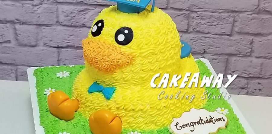 立體B Duck 蛋糕（畢業裝飾）