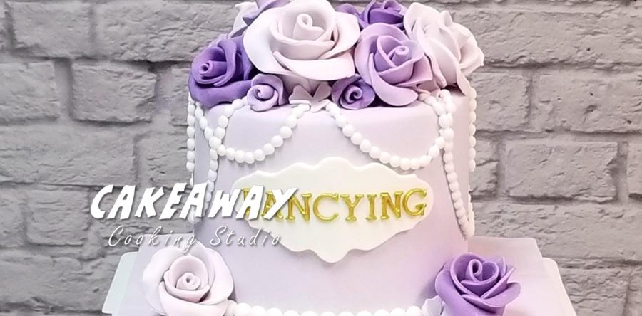 優雅玫瑰糖花蛋糕