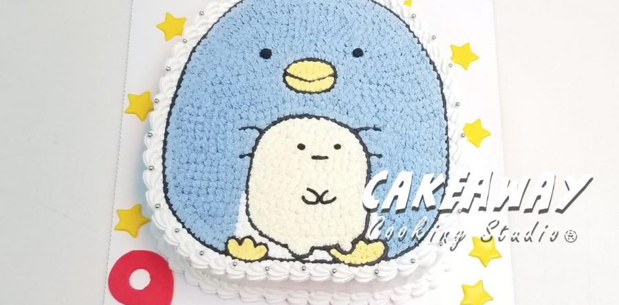 角落生物蛋糕－藍企鵝＆粉圓