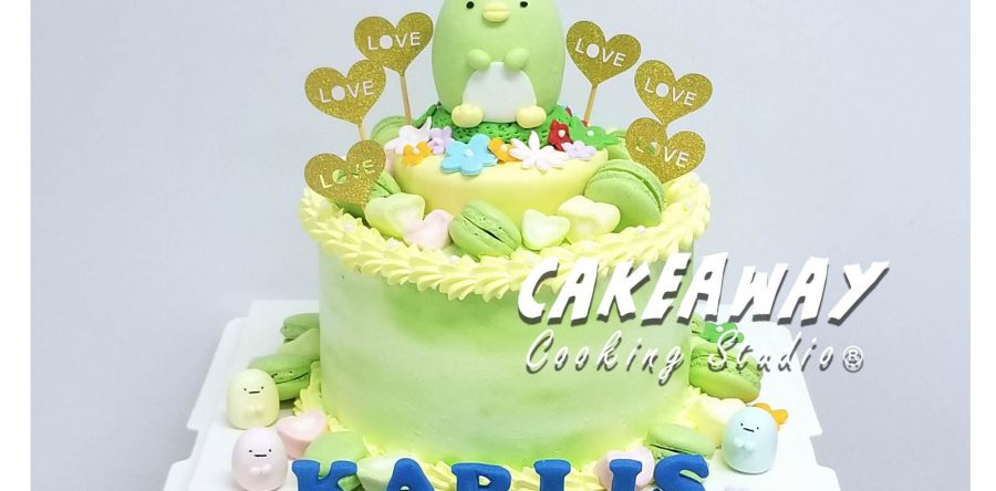 角落生物蛋糕－企鵝 (後加macaron version)