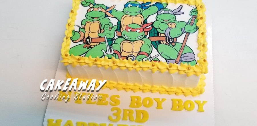 忍者龜蛋糕（食用打印）