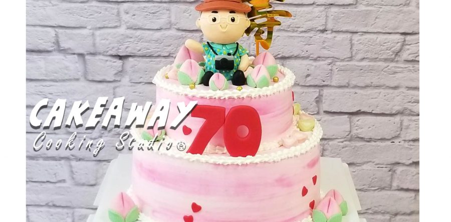 爺爺/公公70歲賀壽蛋糕