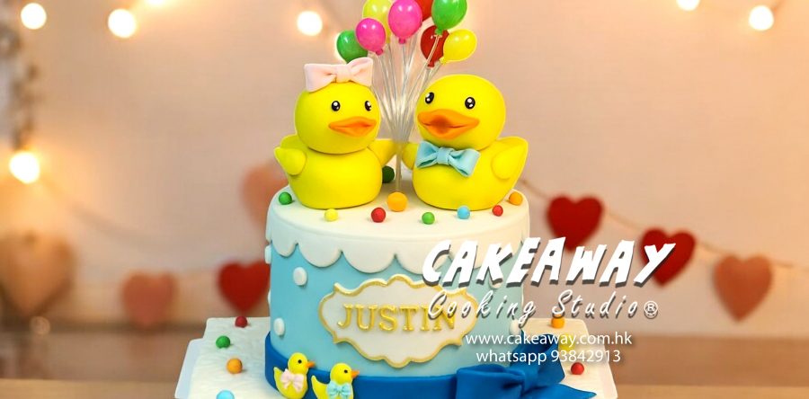 鴨子情緣糖皮蛋糕