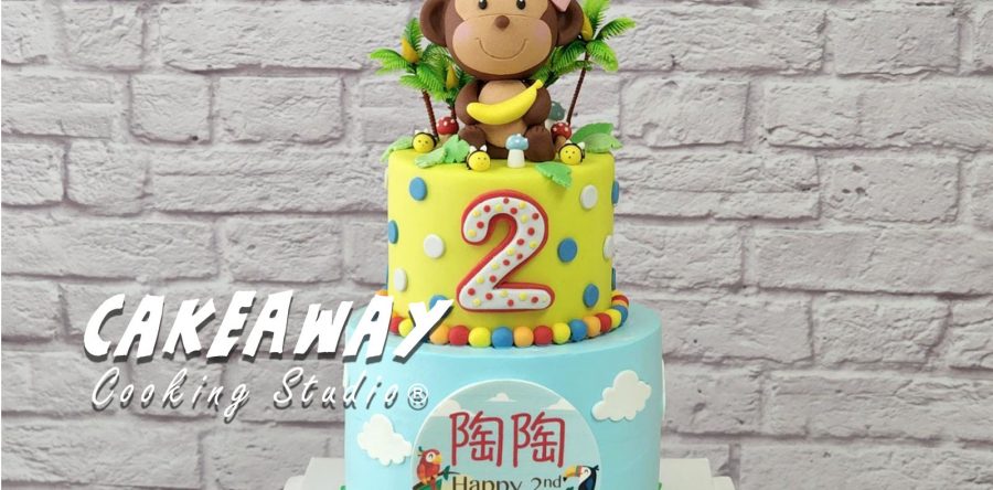 小猴子長大了糖皮蛋糕