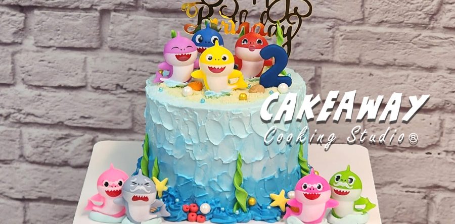 Baby Shark開心海洋忌廉蛋糕