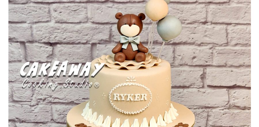 浪漫小熊氣球蛋糕