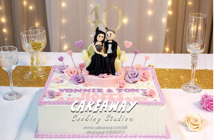 結婚40週年蛋糕 (晚裝版)