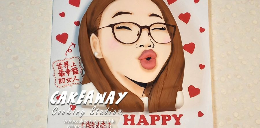 Cute版真人面孔糖皮蛋糕（客人可自來相片製作）