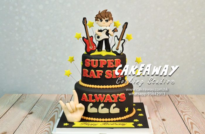 吉他手Rock ‘n’ Roll 糖皮蛋糕