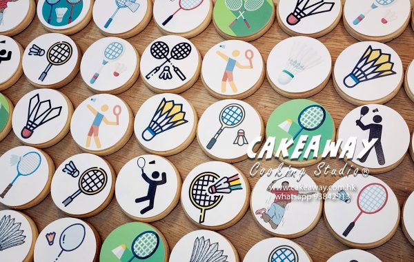 Badminton羽毛球主題食用打印曲奇