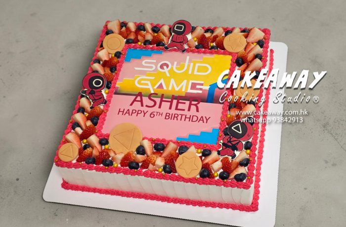 魷魚遊戲Squid Game主題忌廉蛋糕