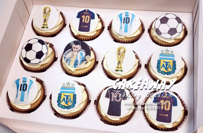 球王美斯 Messi x 世界盃食用打印 Cupcake